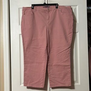 Gloria Vanderbilt 22W - Amanda - Blush Pink Cropped Pants